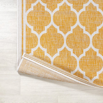 Trebol Moroccan Trellis Textured Weave Indoor/outdoor Area Rug